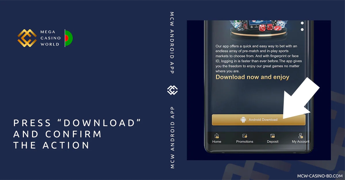 Press "Download" to start downloading MCW App for Android