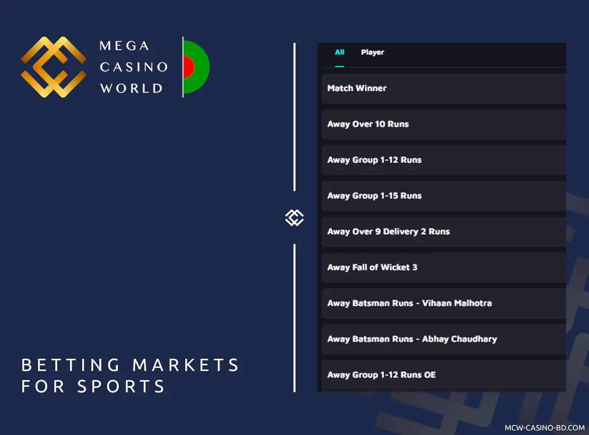 MCW Betting Markets are huge: up to 150 positions available at a single event