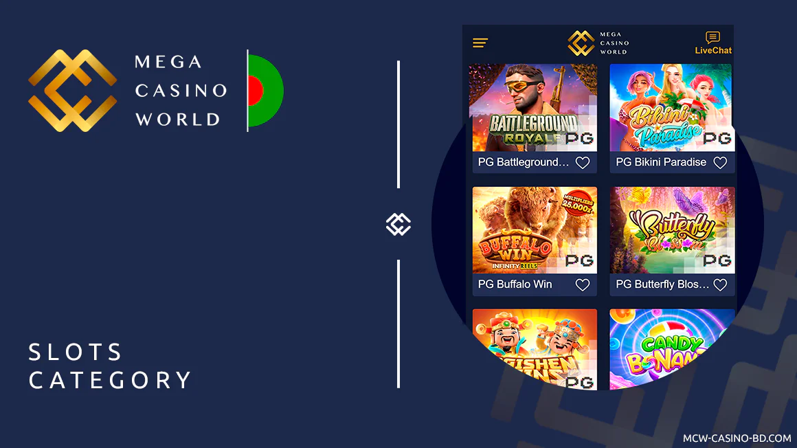 MCW Provides more than 2500 slot games to Bangladeshi players from various themes and providers